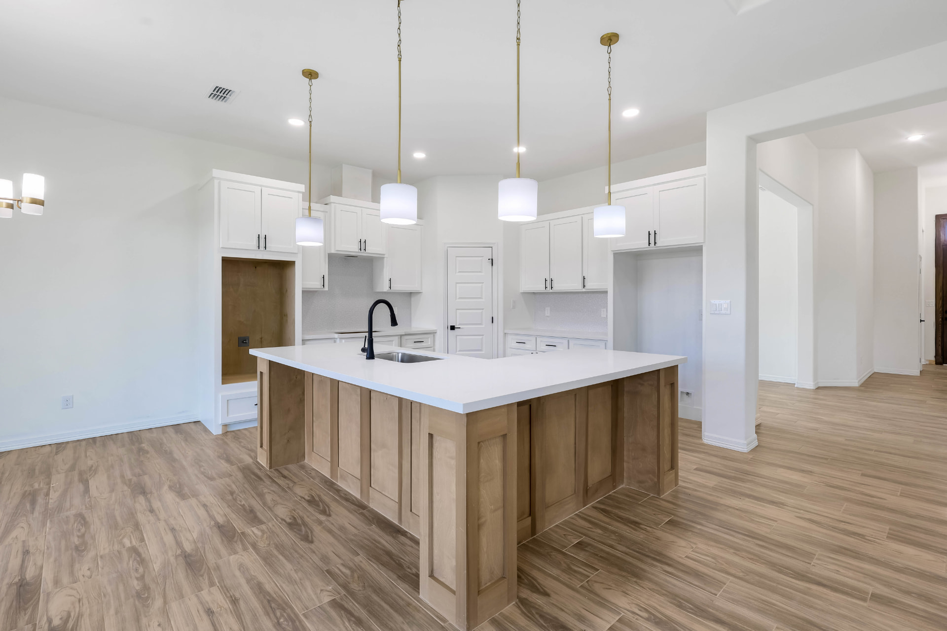 Oak island · quartz counters